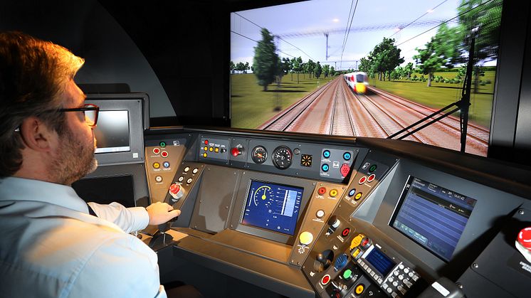 View from LNER driver simulator