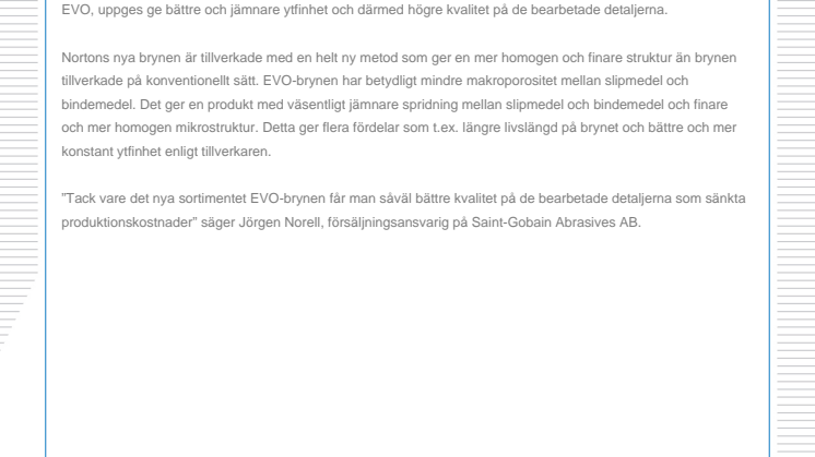 Nya polerbrynen ger jämnare ytfinhet