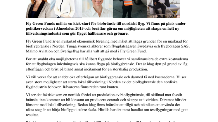 Flyget kan bidra till en hållbar framtid