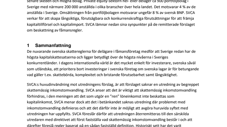 Betänkandet Översyn av skattereglerna för delägare i fåmansföretag (SOU 2016:75)