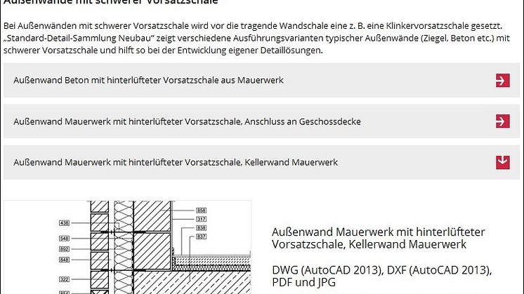 Standard-Detail-Sammlung online