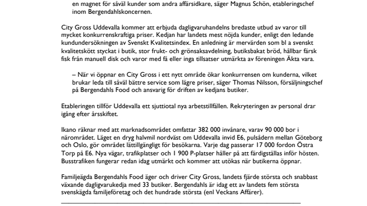 City Gross och IKEA skapar ny shoppingmagnet i Uddevalla