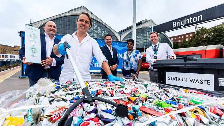GTR is celebrating six months of its recycling initiative in Brighton. More images available to download below.