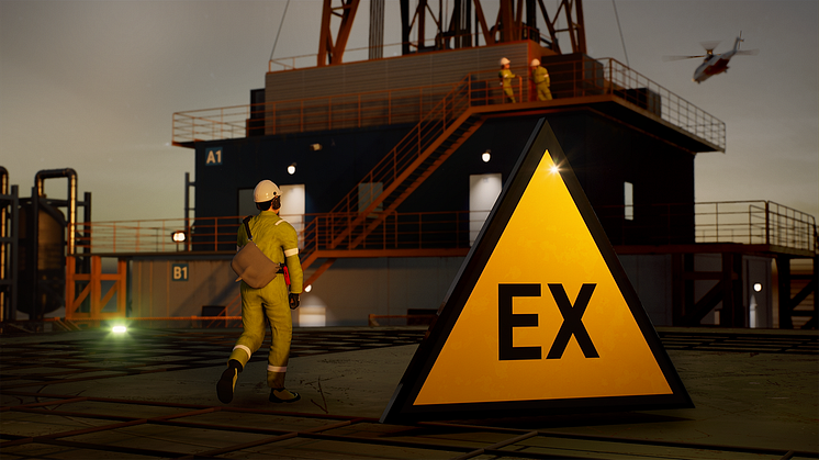 Oil rig and ex sign