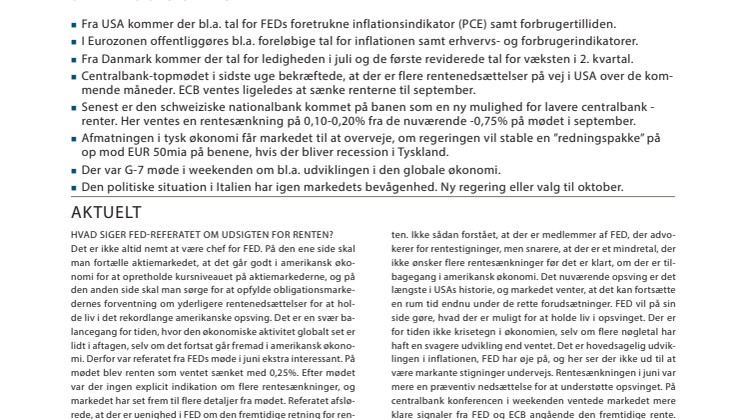 Markedsinformation 26. august 2019