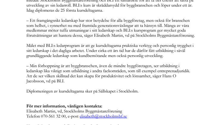”Gott ledarskap viktigt för byggbranschen”