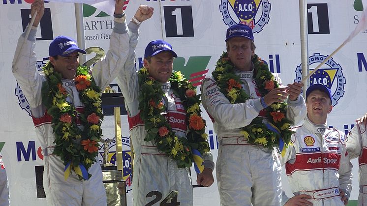 In 2000, Emanuele Pirro, Tom Kristensen and Frank Biela were Audits first winners at Le Mans