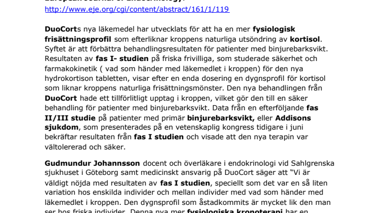 Ny behandling för Addisons sjukdom 
