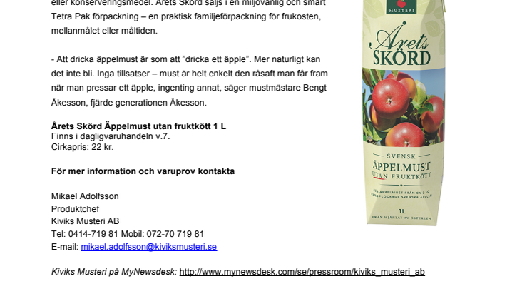 1 liter svenska handplockade äpplen 