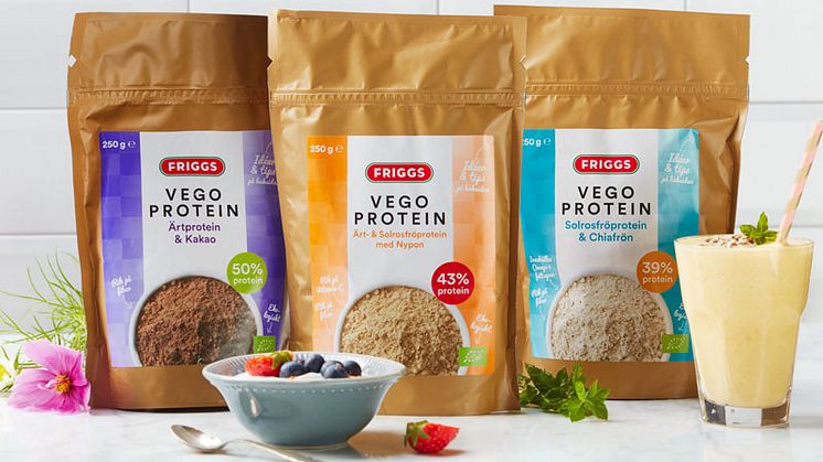 Ekologiskt, vegetabiliskt protein från Friggs