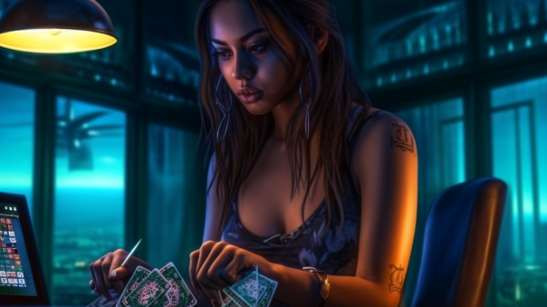 girl in front of computer
