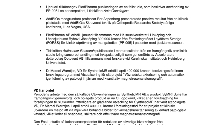 Delårsrapport jan - juni 2009