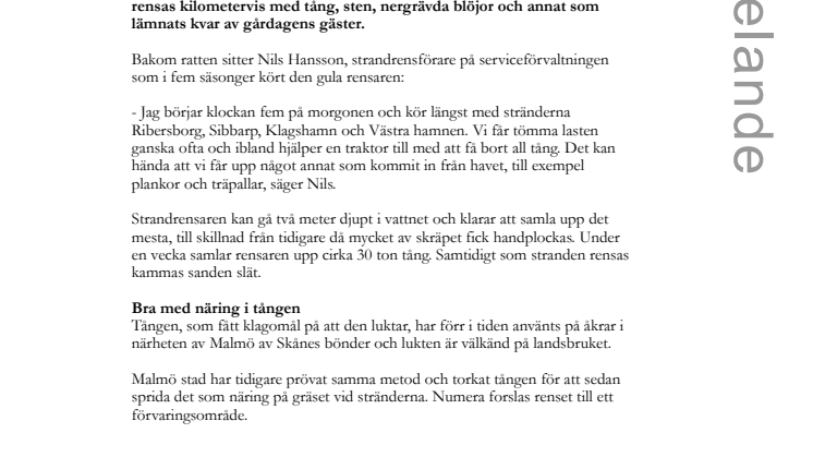 Blöjor och tång rensas från Malmös stränder