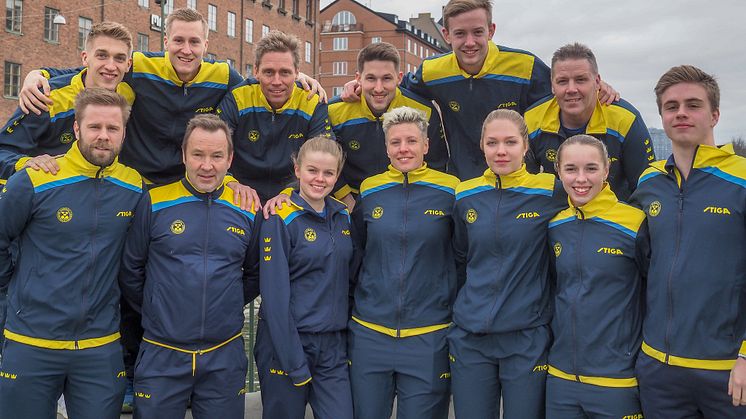 Den svenska VM-truppen 2019 fotad på landslagsläger i Malmö