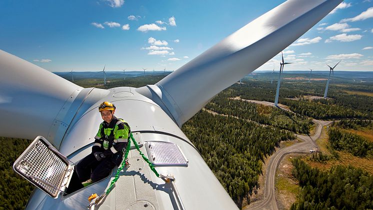 Fra Stamåsen vindpark i Sverige