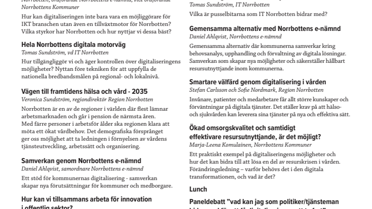 Digitalisering - från ord till handling - program