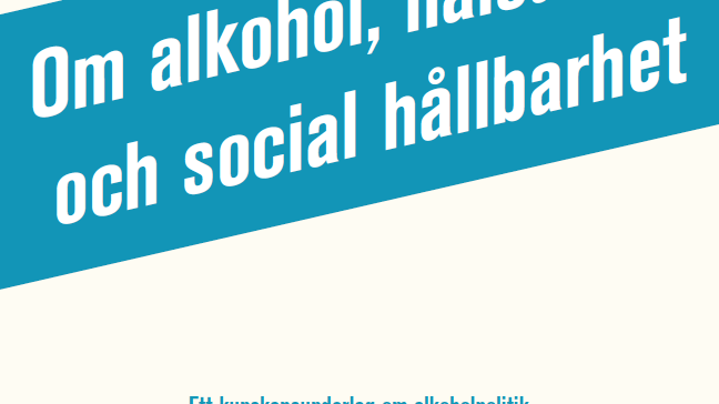 Nytt studiematerial: Om alkohol, hälsa och social hållbarhet