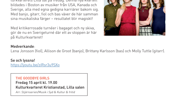  Tradition möter nytt med The Goodbye Girls