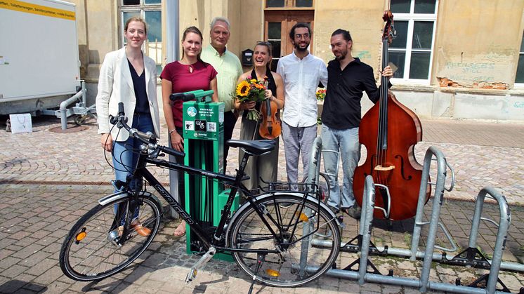 Eröffnung der Fahrrad-Selbsthilfewerkstatt am Kulturbahnhof Leisnig