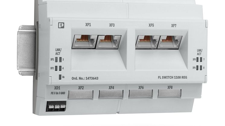 8-ports 10/100/1000 Mbit Switch i normkapsling. Finns även med PoE portar