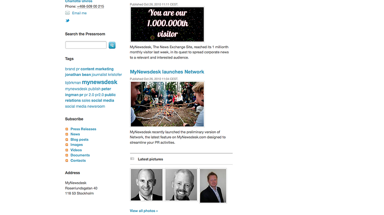 Nytt design på Mynewsdesks Social Media Newsroom