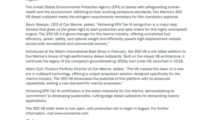 Cox Marine 350 V8 Achieves EPA Tier III_FINAL.pdf