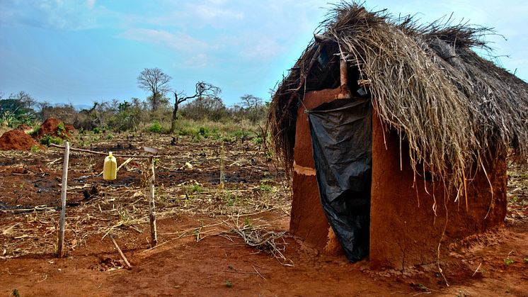 Toalett i Uganda som byggdes 2015. 