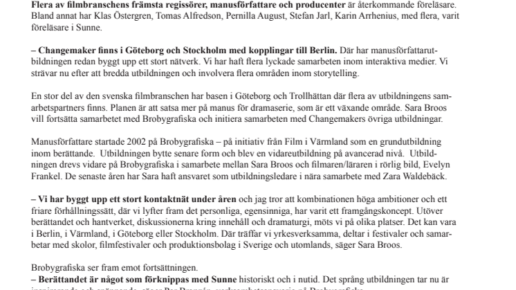 En av Nordens främsta filmutbildningar växer