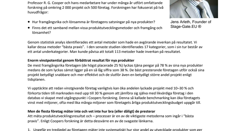 Mäta och förbättra produktutvecklingsresultat och metoder
