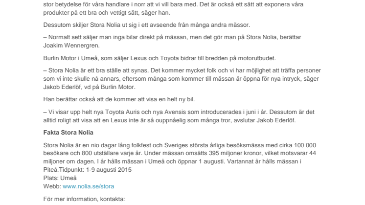 Många motorutställare på Stora Nolia