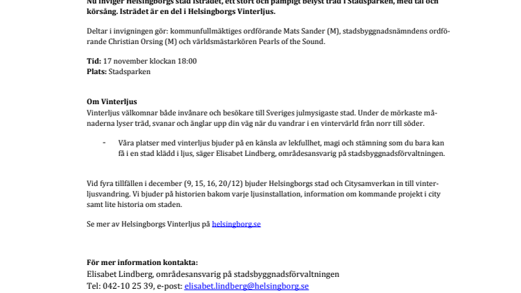 Pressinbjudan: Vi tänder Isträdet till toner av Pearls of the Sound