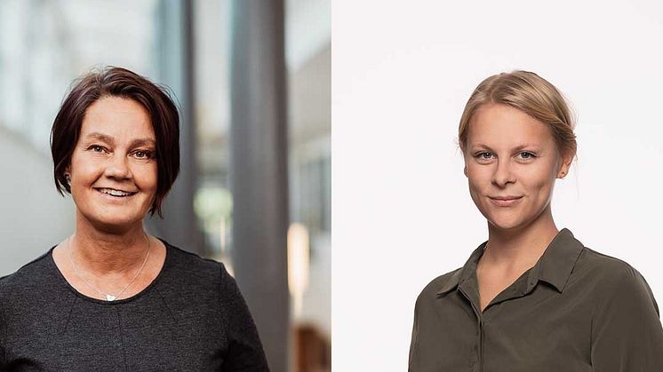 Anne Kihlgren (t v) grundare och VD för Dynamic Code och Livia Holm (t h) Policy- och Utvecklingschef på KRY.
