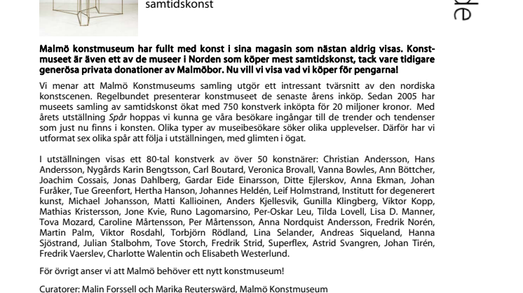 Spår och Polygraph - Två nya utställning på Malmö Konstmuseum
