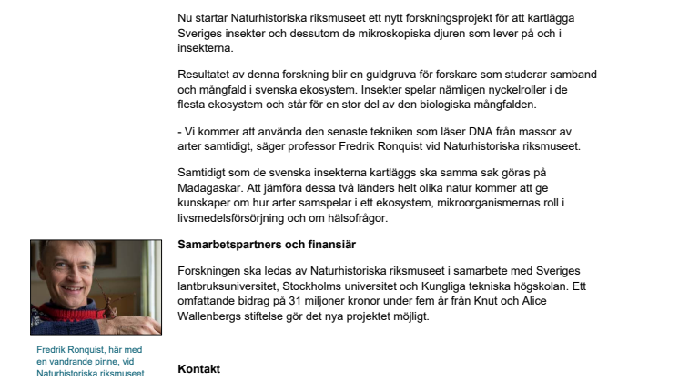 Alla insekter i Sverige kartläggs med den senaste DNA-tekniken