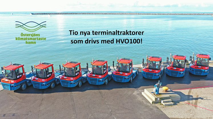 Tio nya klimatsmarta terminaltraktorer i Trelleborgs Hamn