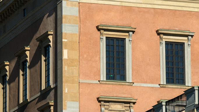 Stockholms slotts västra fasad. Bild: Peder Lindbom, AIX.