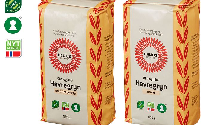 Økologisk havregryn – nå med Nøkkelhull og Nyt Norge 
