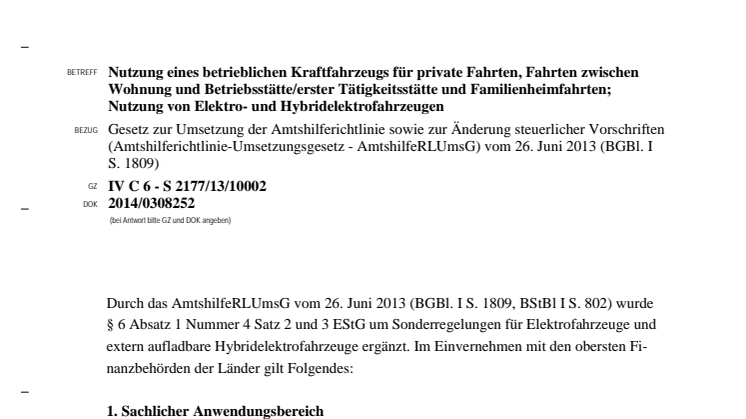 Nutzung von Elektro- und Hybridelektrofahrzeugen