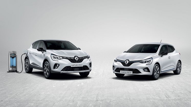 Nya Renault CAPTUR E-TECH Plug-in och Nya Renault CLIO E-TECH Hybrid