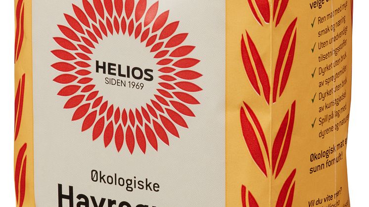 Helios havregryn små/lettkokte økologisk 550 g skrått