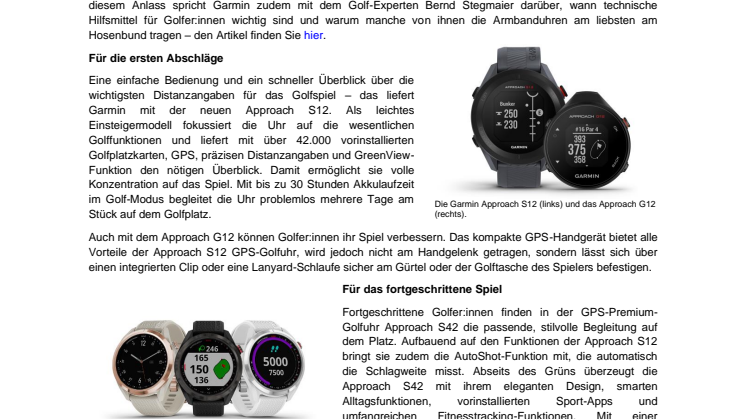 Mailing: Perfekte Ausrüstung für den Tag der Golfer