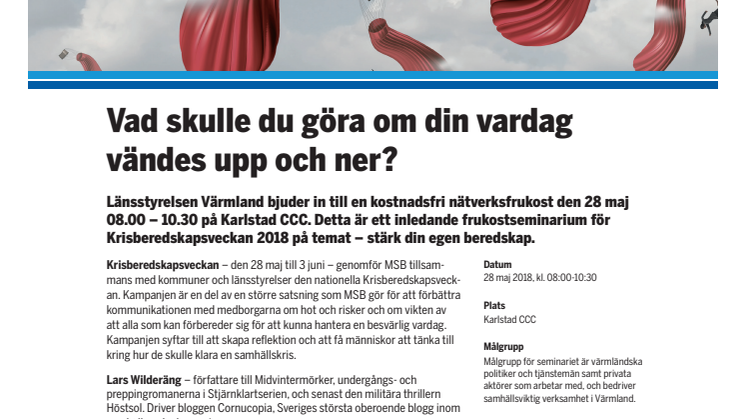 Inbjudan - nätverksfrukost Krisberedskapsveckan 2018
