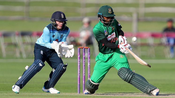 Shahadat Hossain bats for Bangladesh. Photo: Getty Images