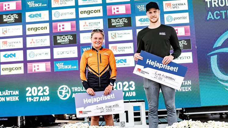 Elias Andersson var Hejaprisvinnare i herrklassen under söndagens tävlingar i Trollhättan.