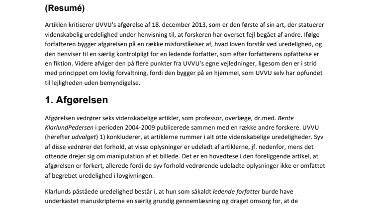 Bente Klarlund-skandalen: Juridisk analyse giver hende medhold på alle punkter