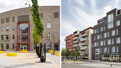 Hylllievångskolan belönas med Stadsbyggnadspriset och miljöbyggpriset Gröna Lansen går till fastigheten Klyvaren 3. Foto: Bojana Lukac, Malmö stadsbyggnadskontor