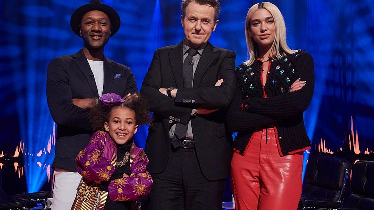 Nandi Bushell, Aloe Blacc, Fredrik Skavlan & Dua Lipa - fotograf: Andrea Southam