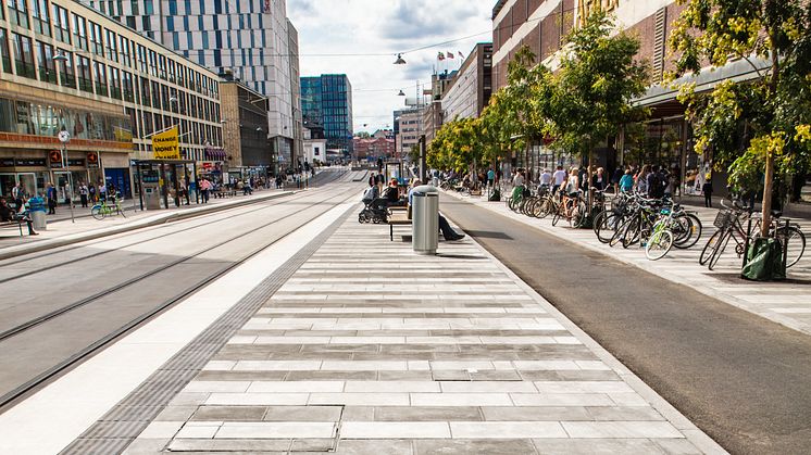 Klaraplattan och Ecofogen finns på Klarabergsgatan i Stockholm. Fotograf: Martin Kelam