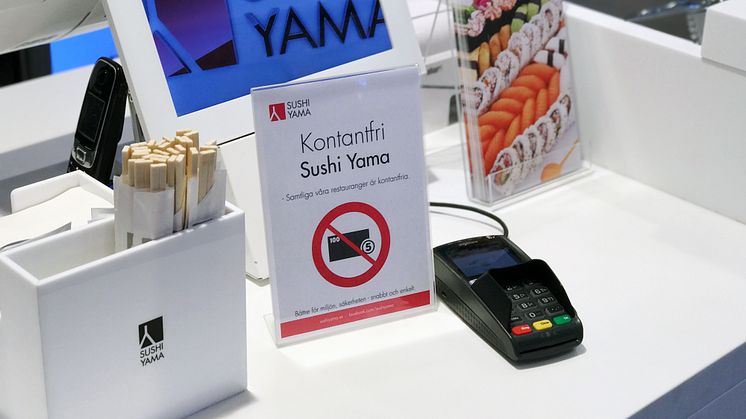 I Sushi Yamas restauranger gäller nu endast kortbetalningar.