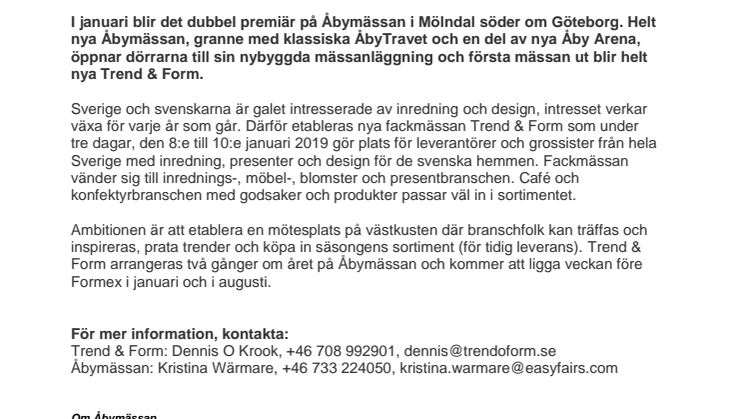 Trend & Form första mässan på helt nya Åbymässan!